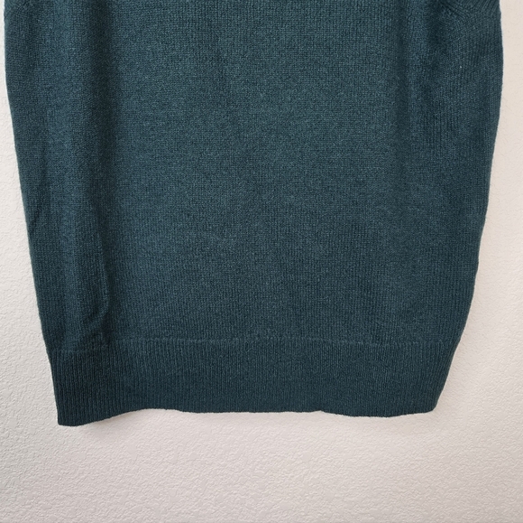 Veronica Beard Womens Sz M Jerrel All Cashmere Pull Over Tank  Pine Sleeveless - Picture 3 of 9